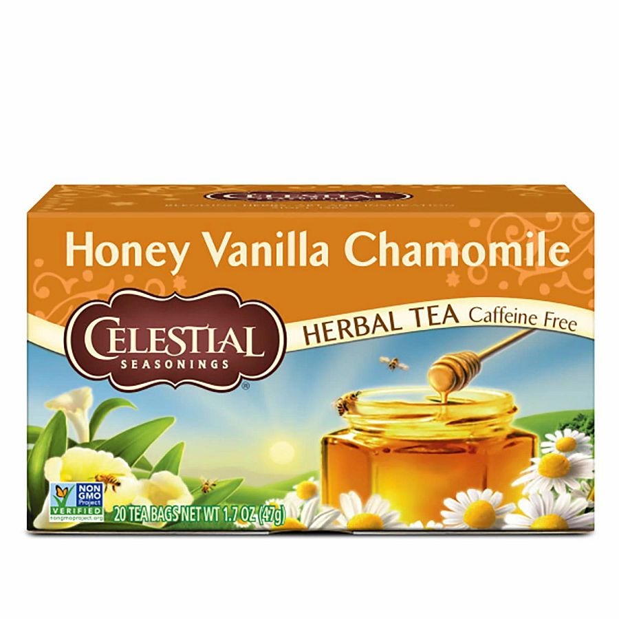 Celestial Seasonings Honey Vanilla Chamomile Herbal Tea Caffeine Free, 20 bags
