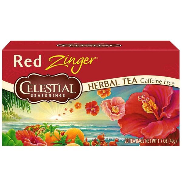 Celestial Seasonings Red Zinger Herbal Tea Caffeine Free, 20 bg