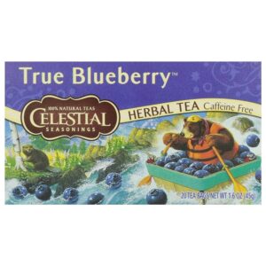 Celestial Seasonings True Blueberry Herbal Tea Caffeine Free, 20 bg
