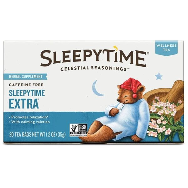Celestial Seasonings Sleepytime Extra Wellness Herbal Tea, 20 Tea Bags