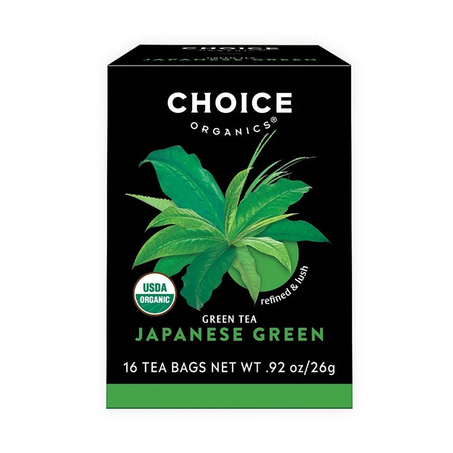 Choice Teas Premium Japanese Green Organic Tea Bags 16 tea bags