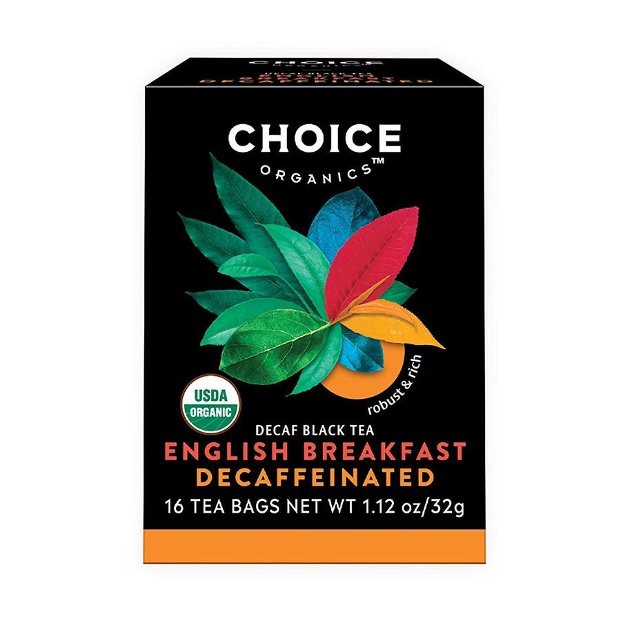 Choice Tea English Breakfast Decaf Tea 17 Tea Bags