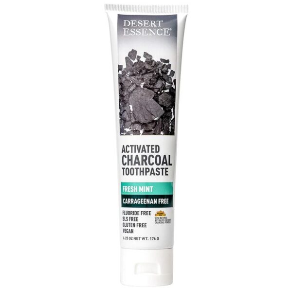 Desert Essence Activated Coconut Charcoal Carrageenan Free Toothpaste 6.25 oz.