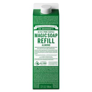 Dr. Bronner's Almond Soap Refill Carton 32 fl. oz.