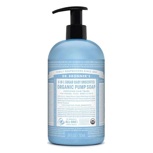 Dr. Bronner's Organic Naked Unscented Body Soap 24 fl. oz.