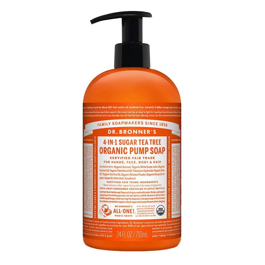 Dr. Bronner's Organic Tea Tree Body Soap 24 fl. oz.
