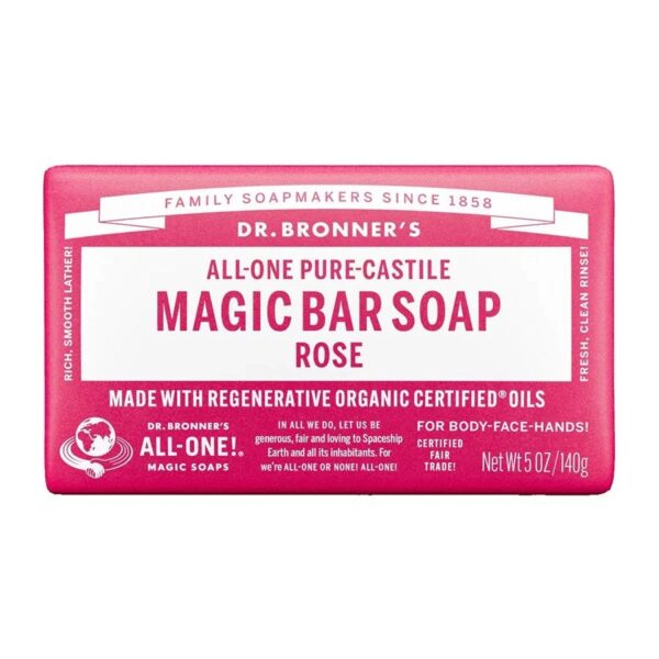 Dr. Bronner's Rose Castile Bar Soap 5 oz.