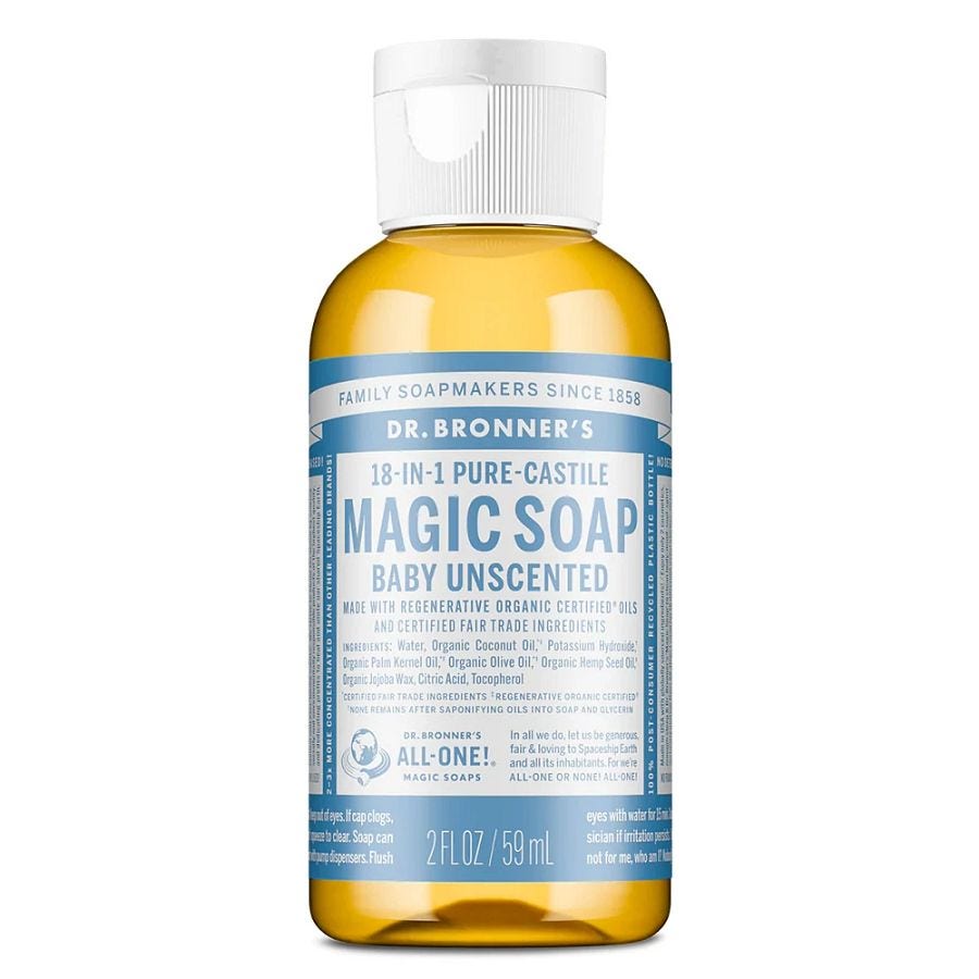 Dr. Bronner's 18-in-1 Baby Mild Castile Soap 2 fl. oz.