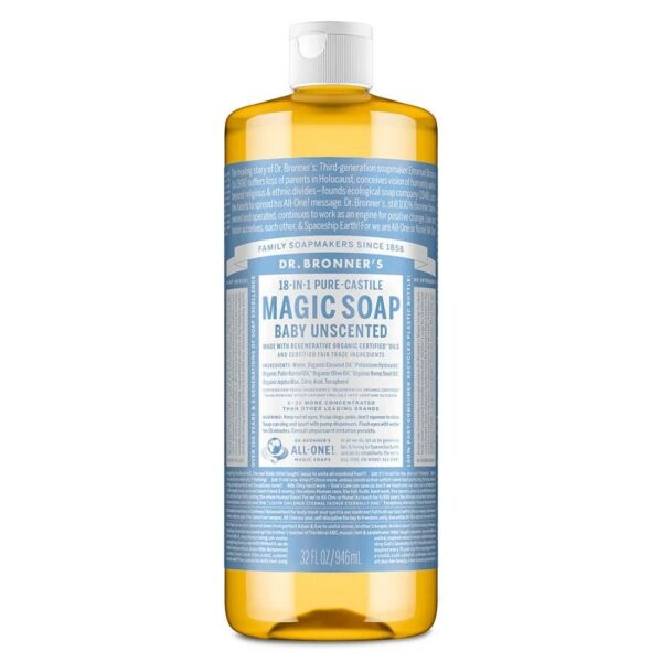 Dr. Bronner's 18-in-1 Baby Mild Castile Soap 32 fl. oz.