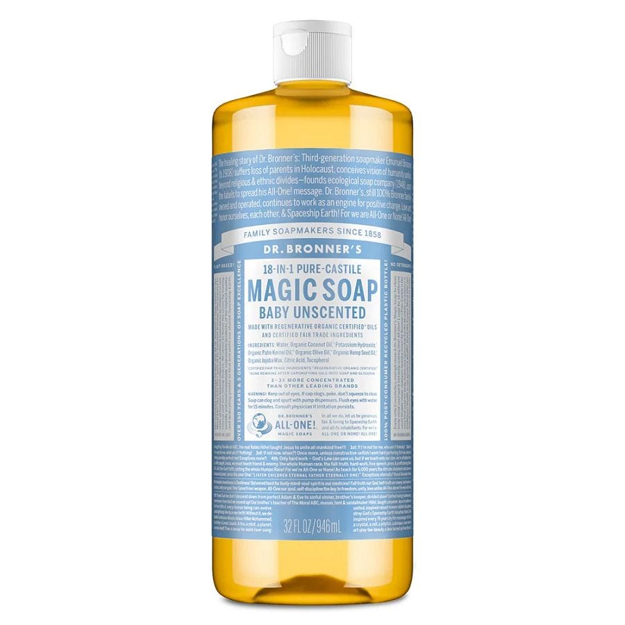 Dr. Bronner's 18-in-1 Baby Mild Castile Soap 32 fl. oz.