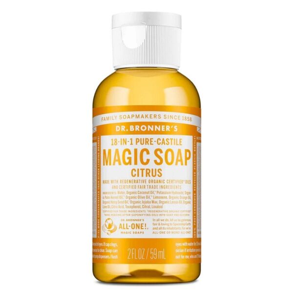 Dr. Bronner's 18-in-1 Citrus Orange Castile Soap 2 fl. oz.