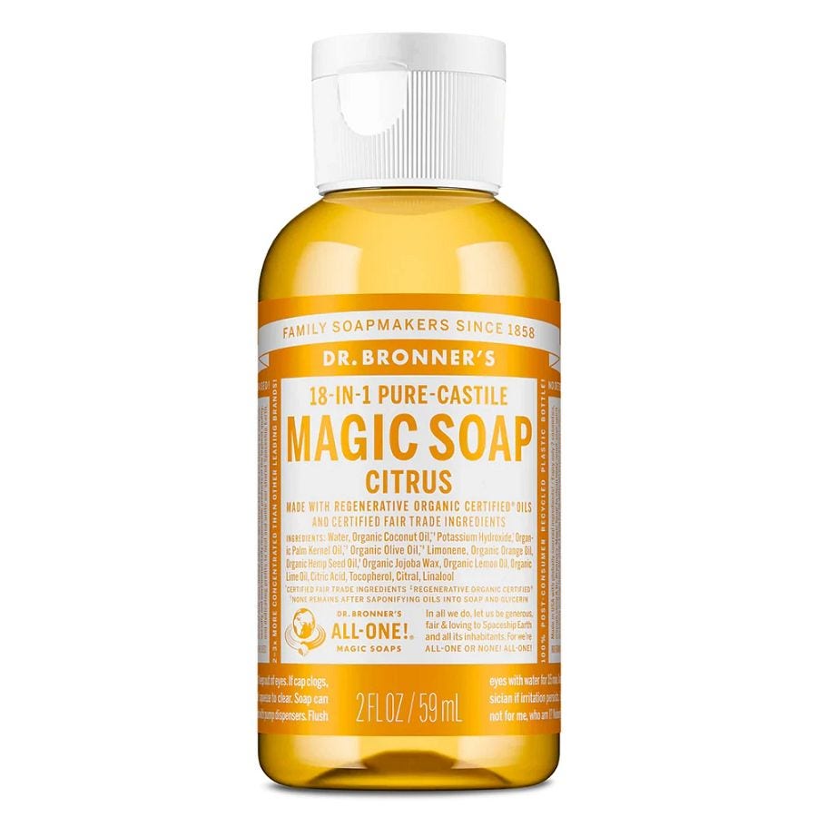 Dr. Bronner's 18-in-1 Citrus Orange Castile Soap 2 fl. oz.