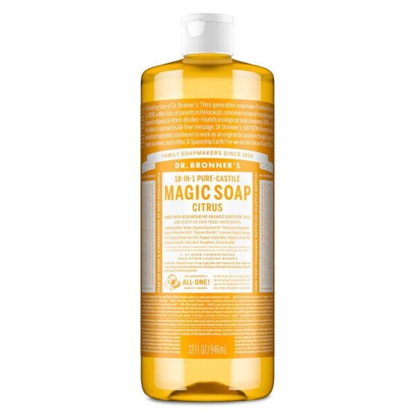 Dr. Bronner's 18-in-1 Citrus Orange Castile Soap 32 fl. oz.