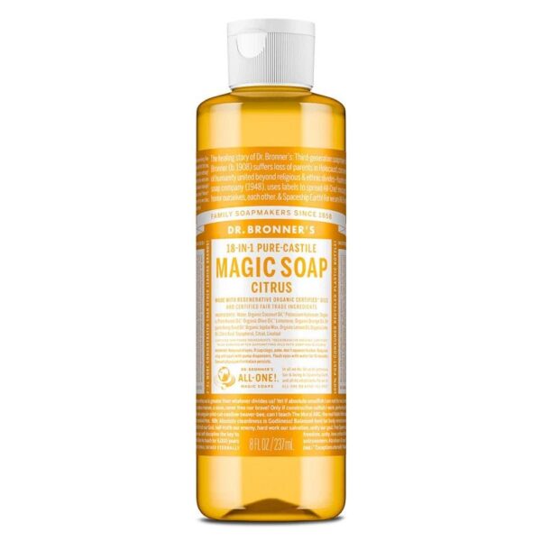 Dr. Bronner's 18-in-1 Citrus Orange Castile Soap 8 fl. oz.