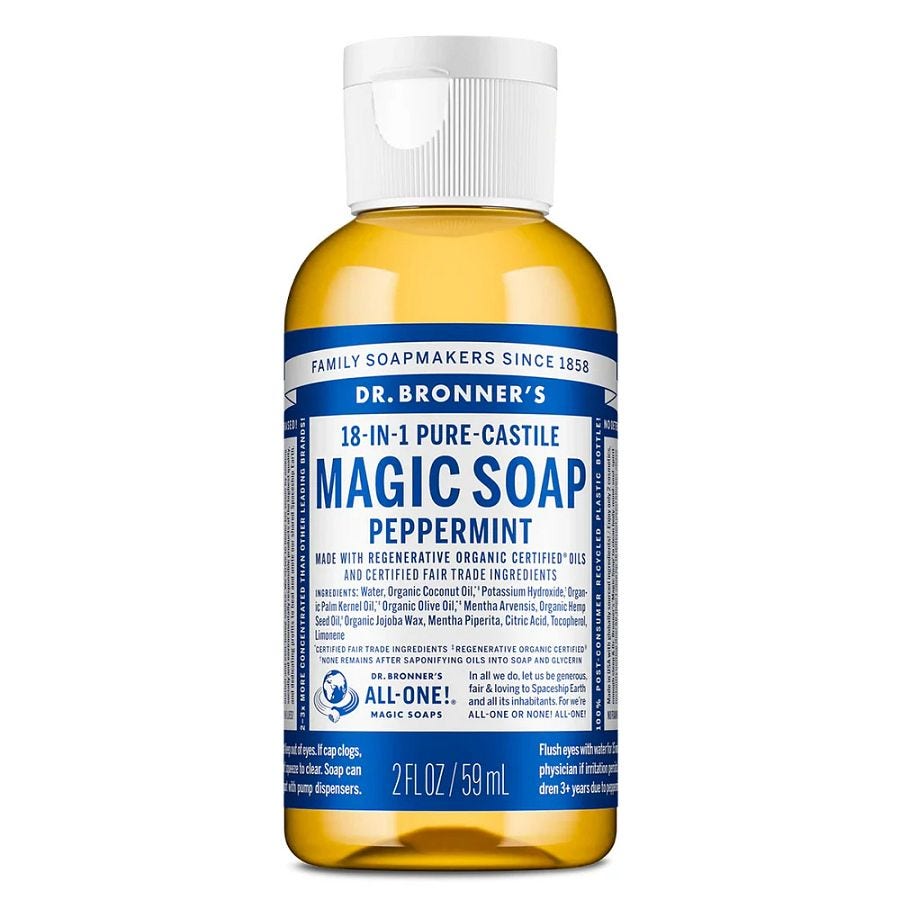Dr. Bronner's 18-in-1 Peppermint Castile Soap 2 fl. oz.