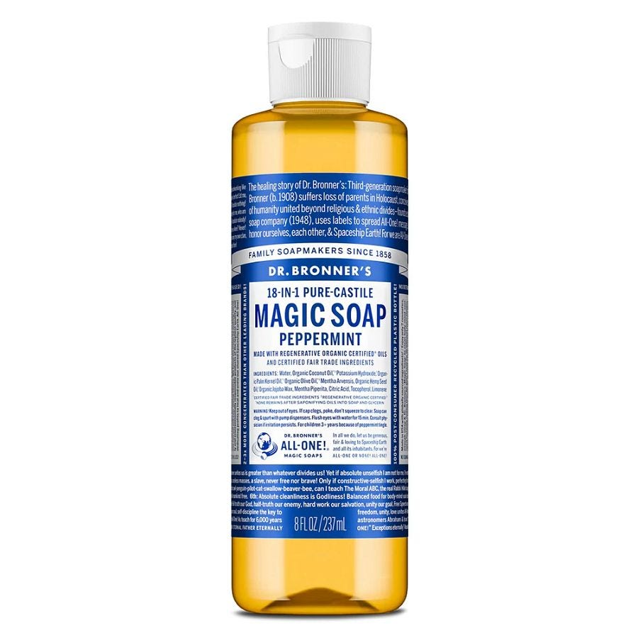 Dr. Bronner's 18-in-1 Peppermint Castile Soap 8 fl. oz.