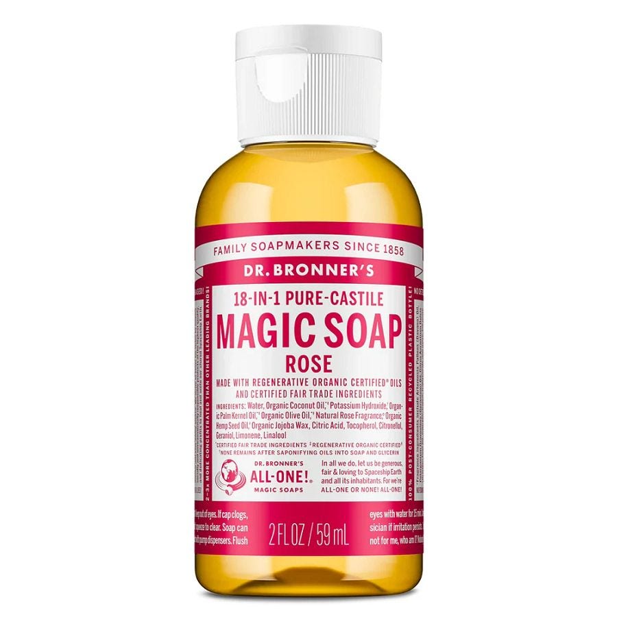 Dr. Bronner's 18-in-1 Rose Castile Soap 2 fl. oz.
