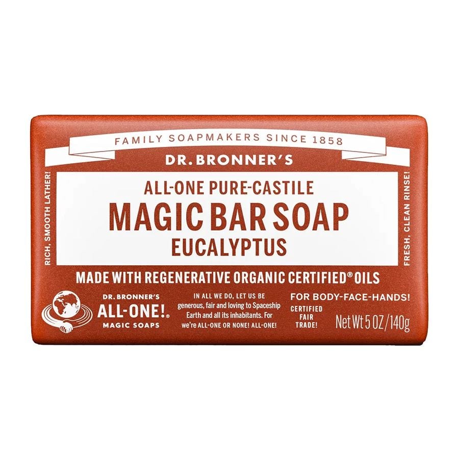 Dr. Bronner's Eucalyptus Castile Bar Soap 5 oz.