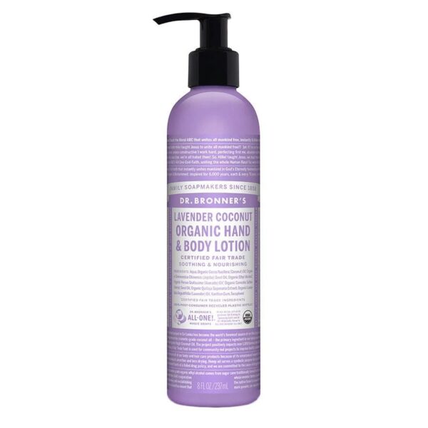 Dr. Bronner's Organic Lavender Coconut Lotion 8 fl. oz.