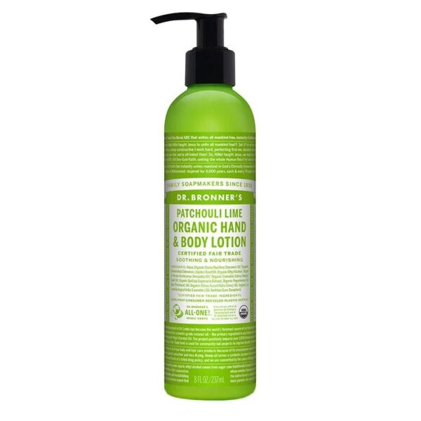 Dr. Bronner's Organic Patchouli Lime Lotion 8 fl. oz.
