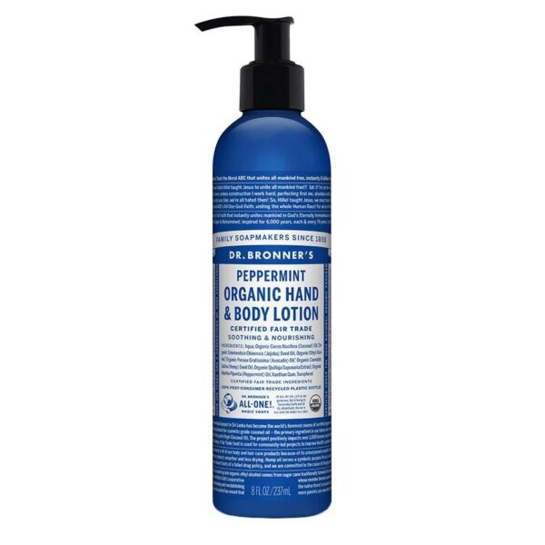 Dr. Bronner's Organic Peppermint Lotion 8 fl. oz.