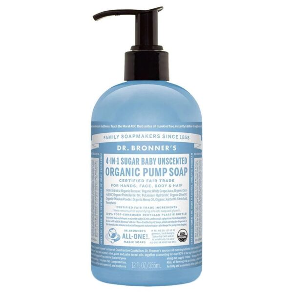 Dr. Bronner's Organic Naked Unscented Hand Soap 12 fl. oz.