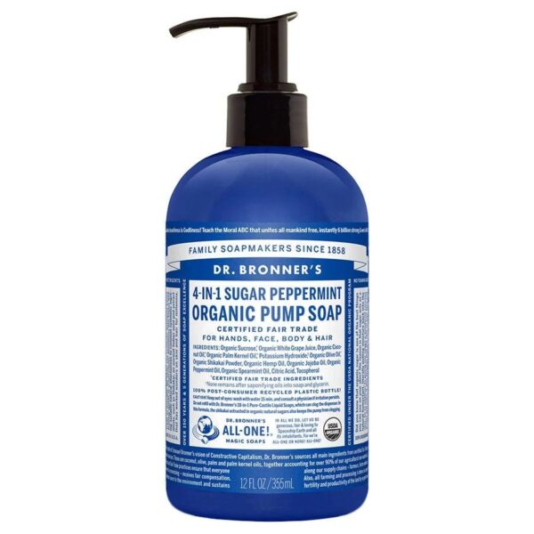 Dr. Bronner's Organic Spearmint Peppermint Hand Soap 12 fl. oz.