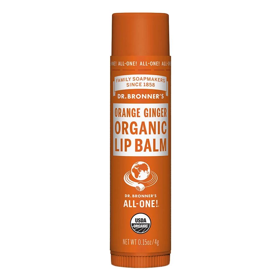 Dr. Bronner's Organic Orange Ginger Lip Balm 0.15 oz.
