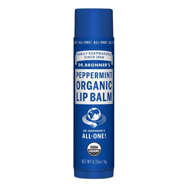 Dr. Bronner's Organic Peppermint Lip Balm 0.15 oz.