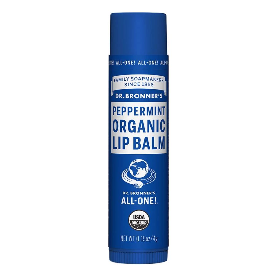 Dr. Bronner's Organic Peppermint Lip Balm 0.15 oz.