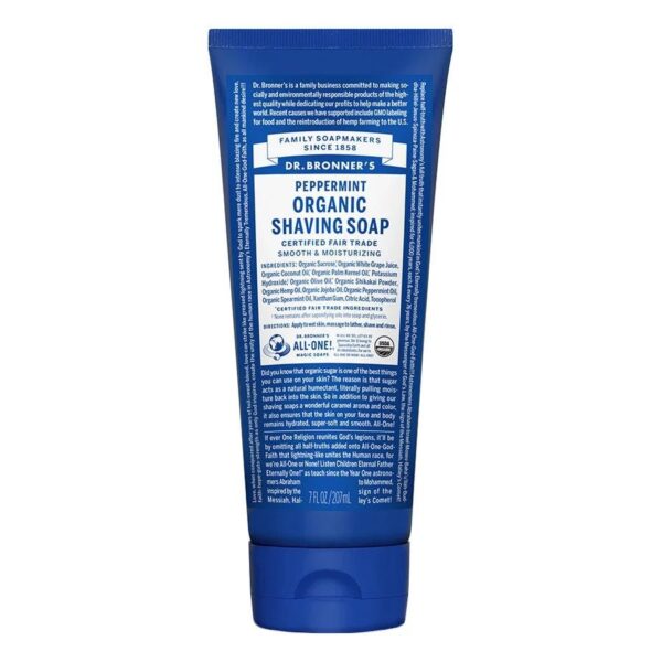 Dr. Bronner's Organic Spearmint Peppermint Shaving Gel 7 fl. oz.