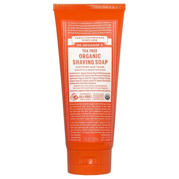 Dr. Bronner's Organic Tea Tree Shaving Gel 7 fl. oz.