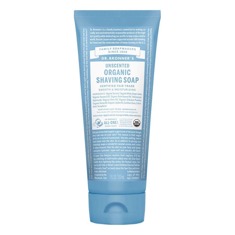 Dr. Bronner's Organic Naked Unscented Shaving Gel 7 fl. oz.
