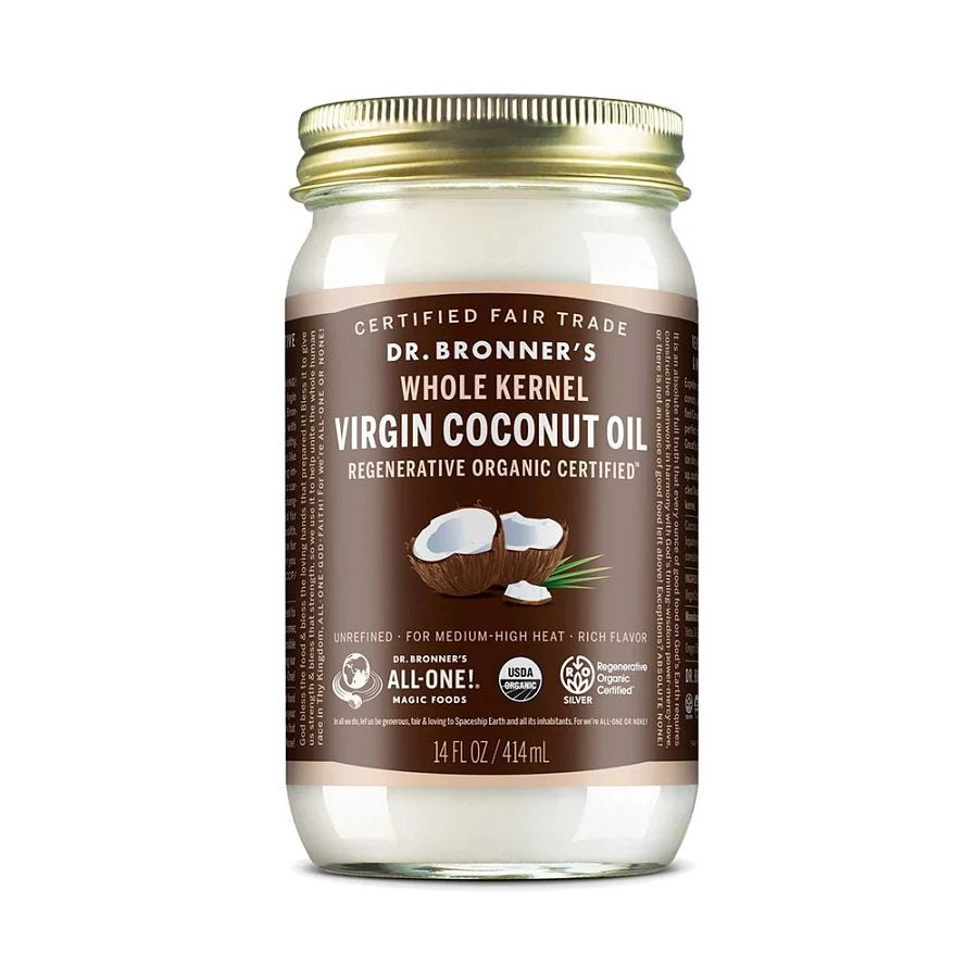 Dr. Bronner's Whole Kernel Coconut Oil (12 jars) 14 fl. oz.