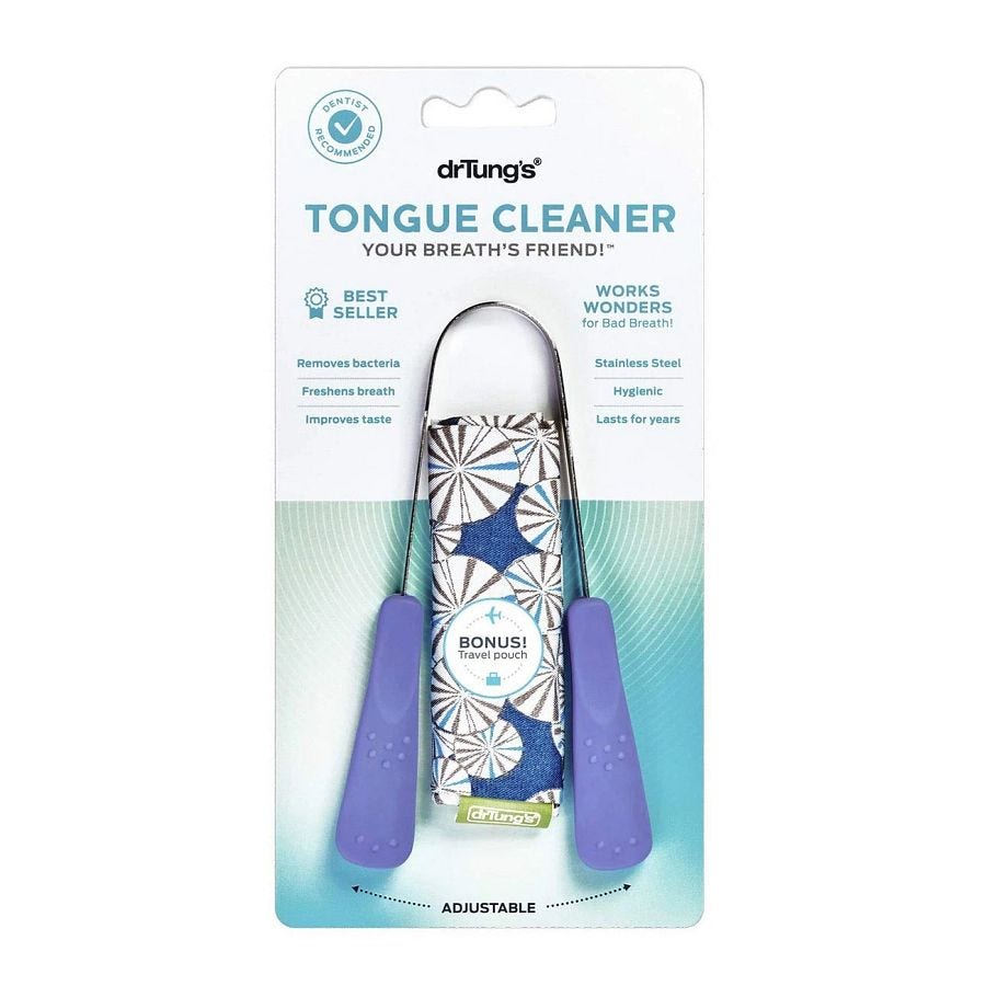 Dr. Tung's Stainless Steel Comfort-Grip Tongue Cleaner