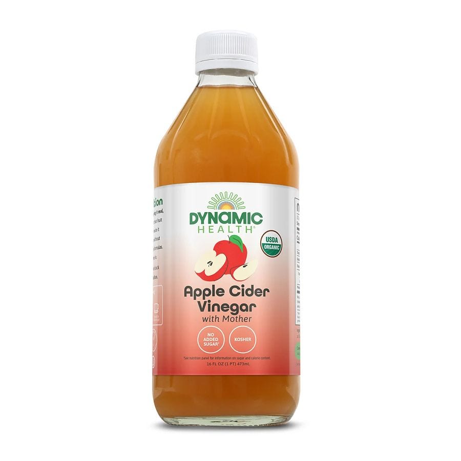 Dynamic Health Organic Apple Cider Vinegar with the Mother (Glass) 16 fl. oz.