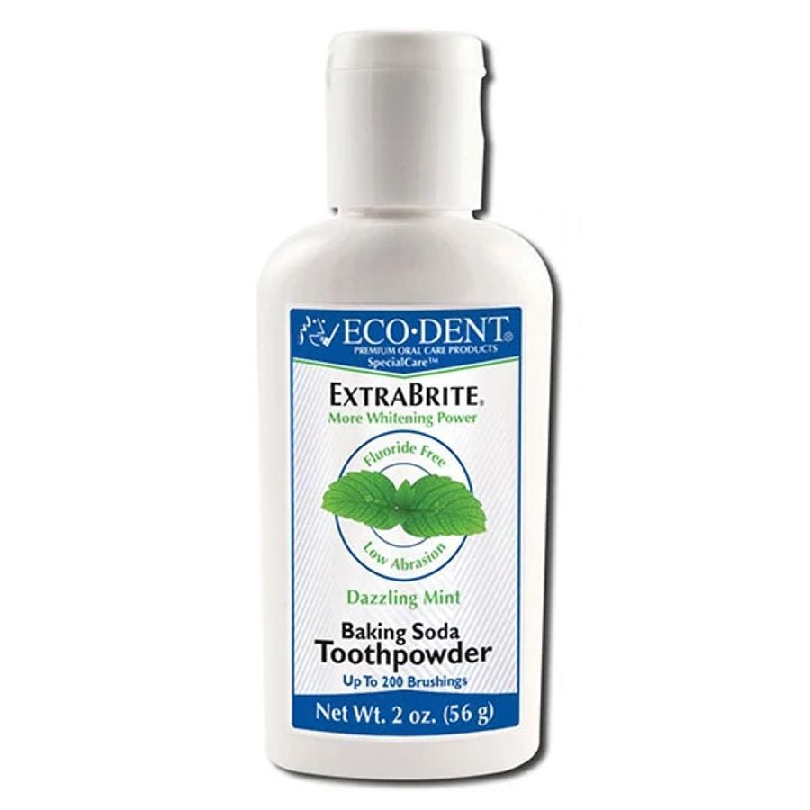Eco-Dent Dazzling Mint ExtraBrite Whitener Toothpowder 2 oz.