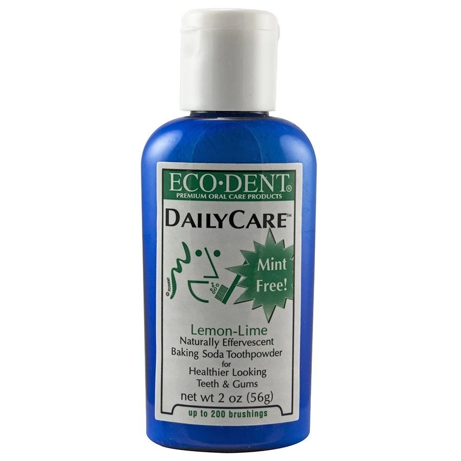 Eco-Dent Lemon-Lime Baking Soda Toothpowder 2 oz.