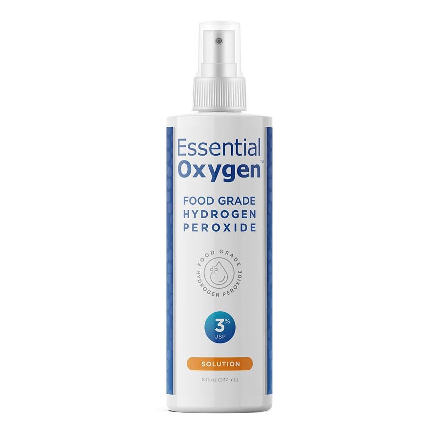 Essential Oxygen Hydrogen Peroxide 3% - Food Grade Spray - 8 oz