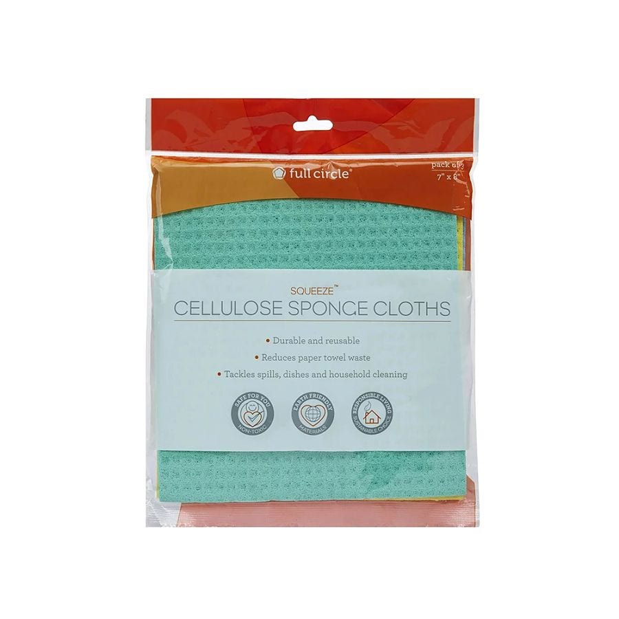 Full Circle Squeeze Cellulose Cleaning Cloths 3 Pack