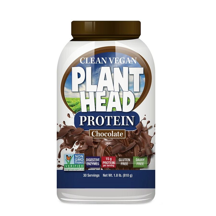 Genceutic Naturals Chocolate Cacao Dietary Plant Head Protein Powder 30 servings