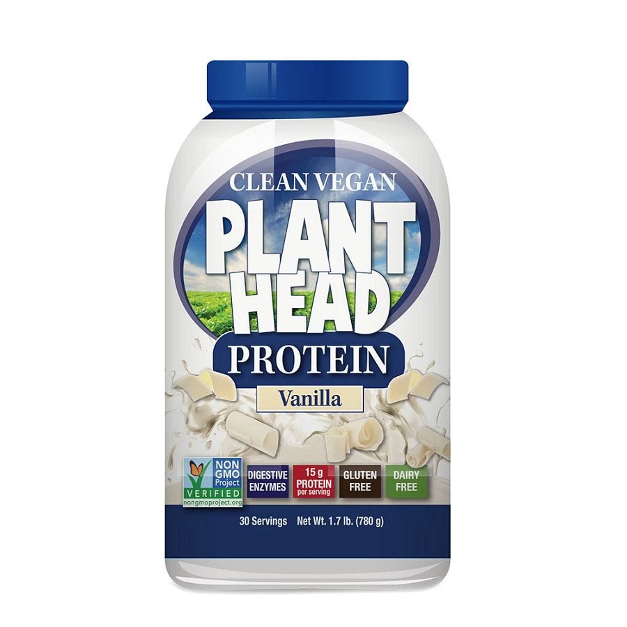 Genceutic Naturals Raw Vanilla Bean Dietary Plant Head Protein Powder 30 servings