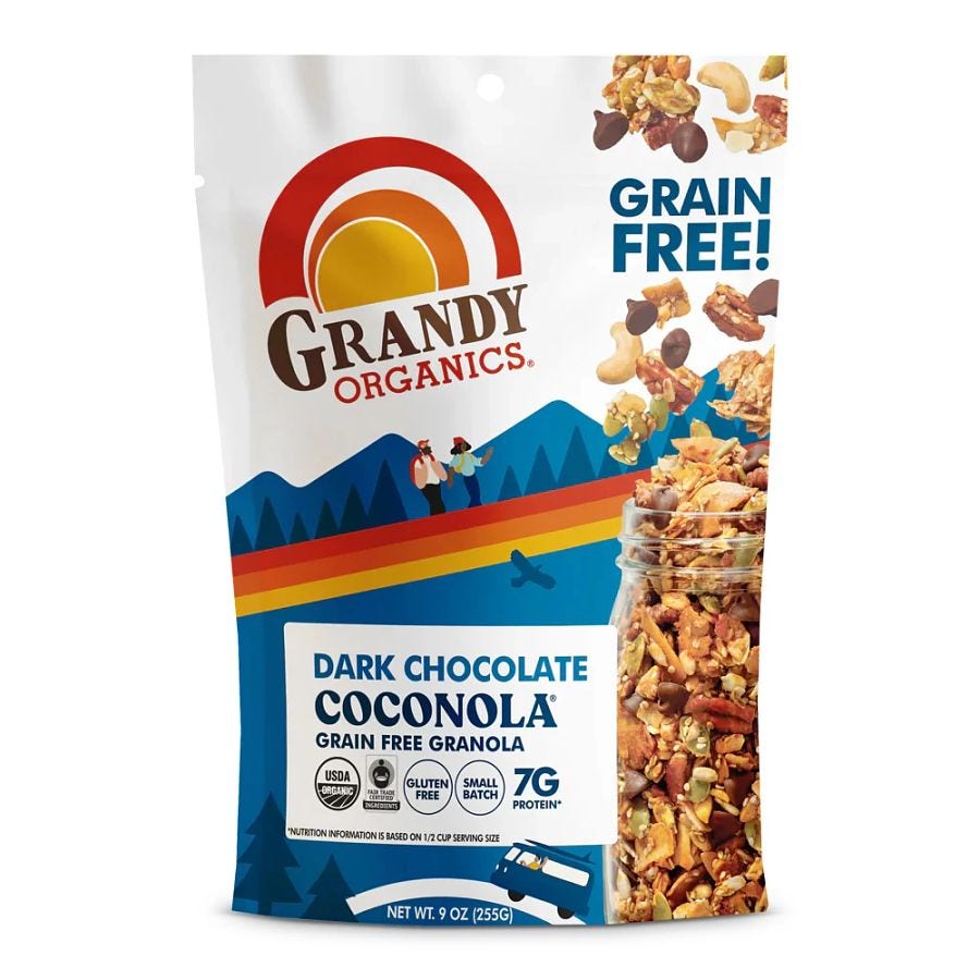 Grandy Oats Grain-Free Chocolate Chunk Coconola 9 oz. bag
