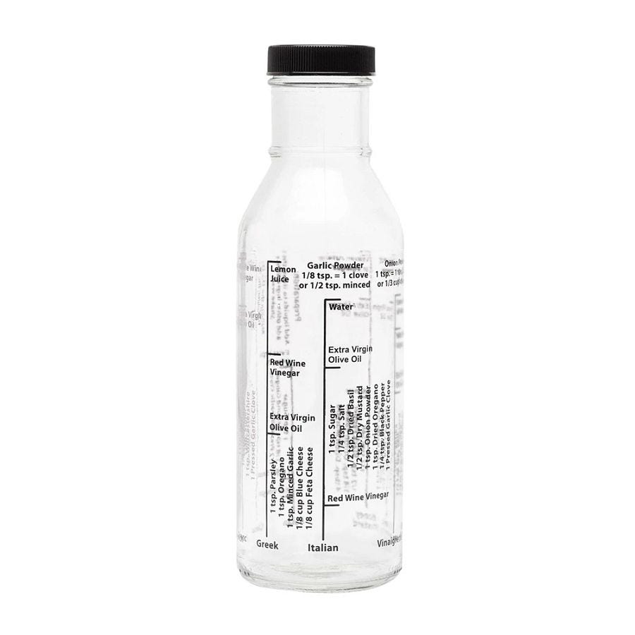 Harold Import Co. Light Salad Dressing Mixer Bottle with Recipes 13 oz.