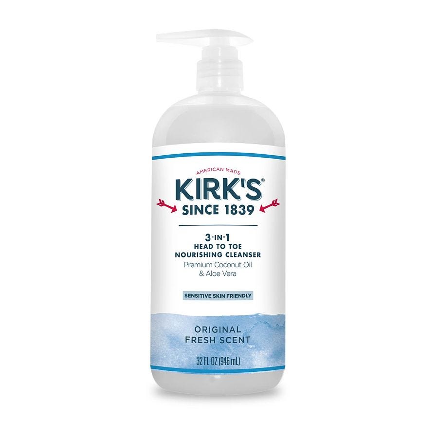 Kirk's Coco Castile 3-in-1 Head 2 Toe Original Fresh Scent Nourishing Cleanser 32 fl. oz.