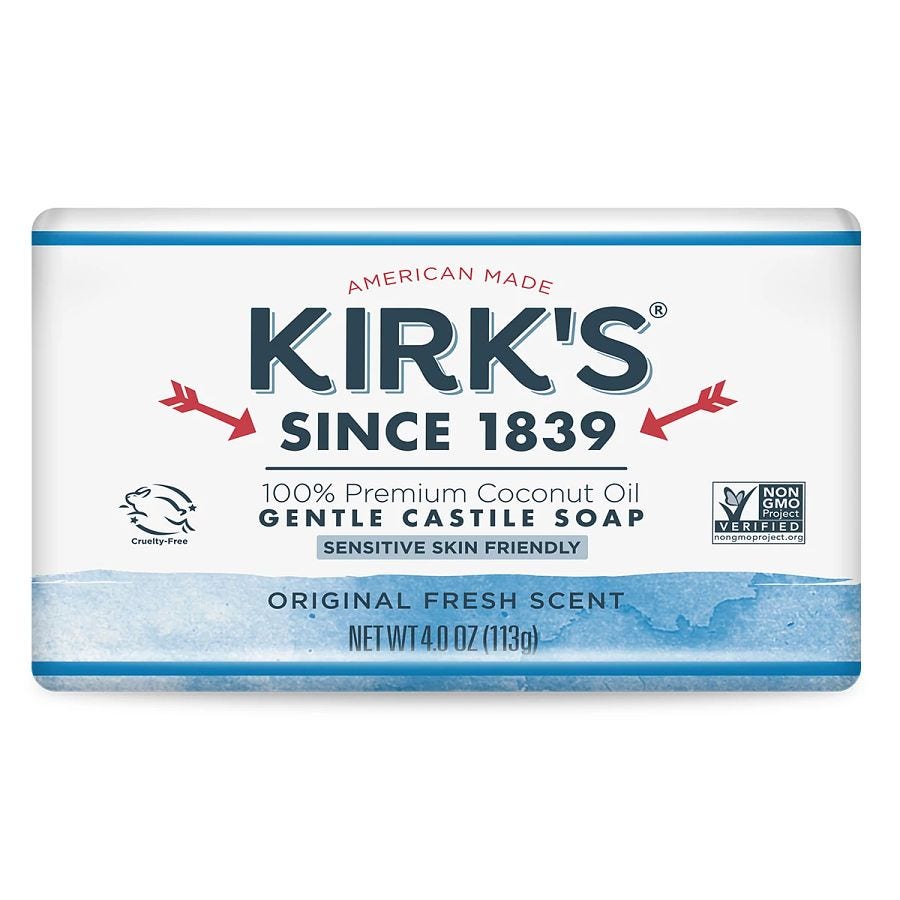 Kirk's Original Coco Castile Bar Soap 4 oz.