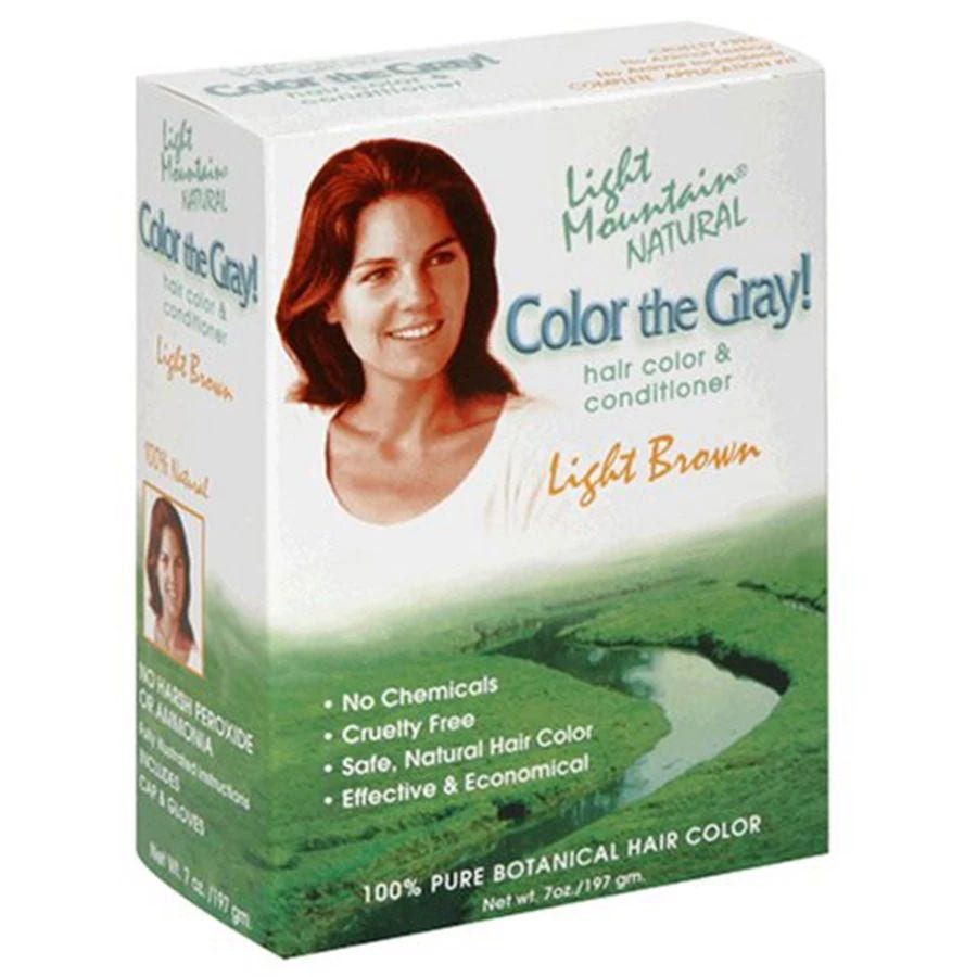 Light Mountain Light Brown Hennagray Hair Color 7 oz.