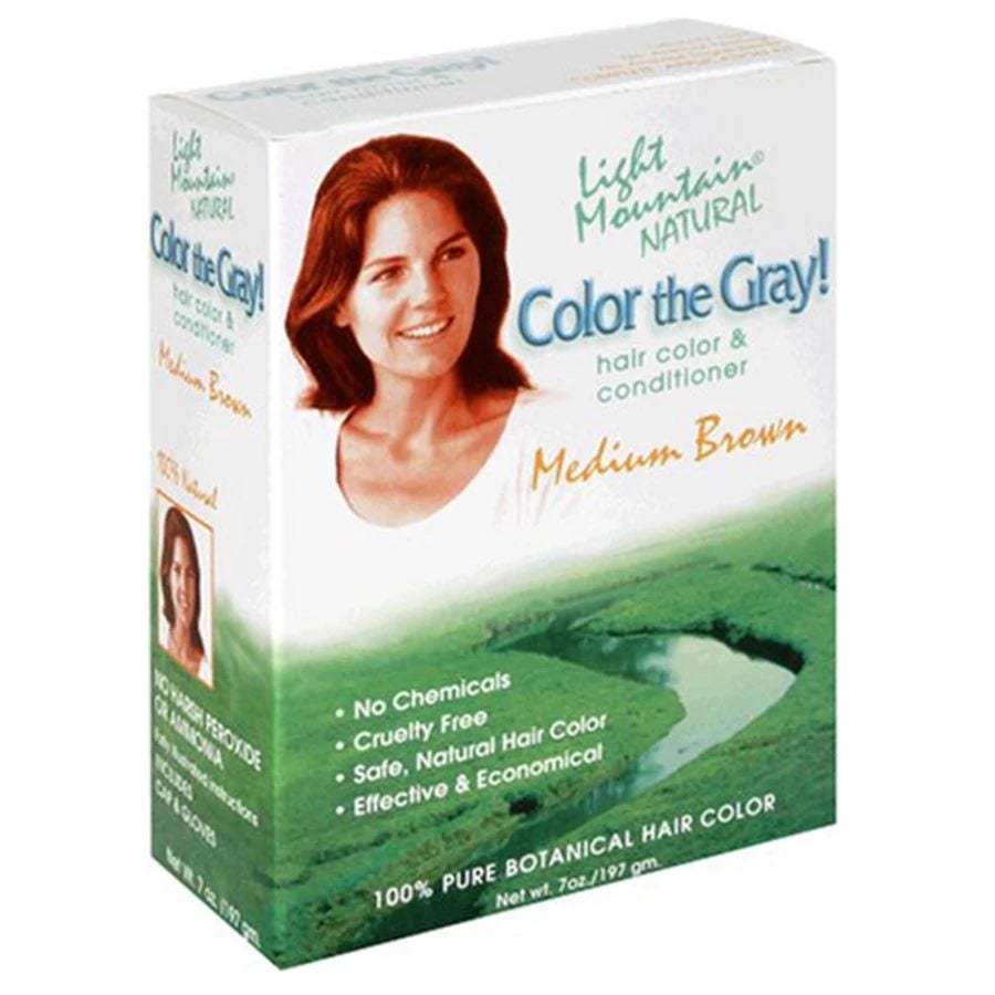 Light Mountain Medium Brown Hennagray Hair Color 7 oz.