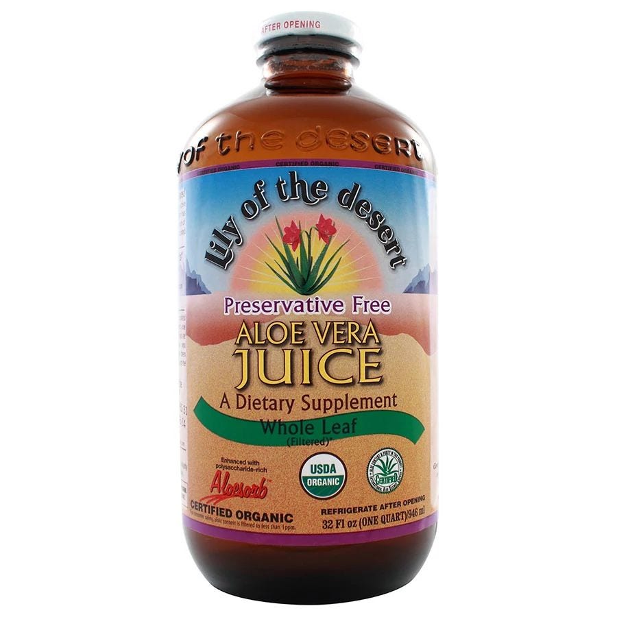 Lily of the Desert Organic Preservative Free Whole Leaf Aloe Vera Juice 32 fl. oz.