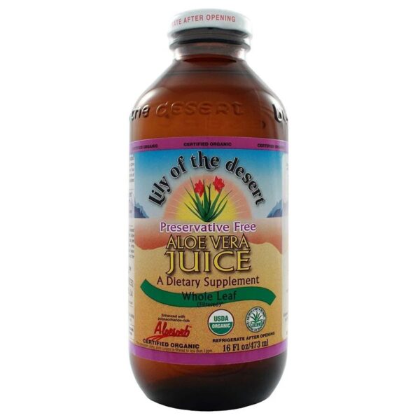 Lily of the Desert Organic Preservative Free Whole Leaf Aloe Vera Juice 16 fl. oz.